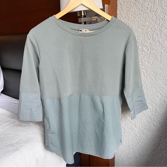 COS jumper with shirt hem Blue Green Size XSmall - Picture 1 of 5